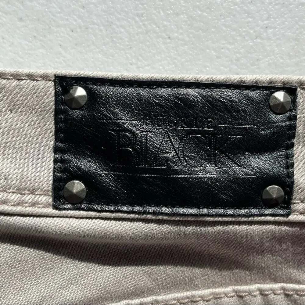Buckle Black (Gray/Cream) Skinny Jean Size 28x27